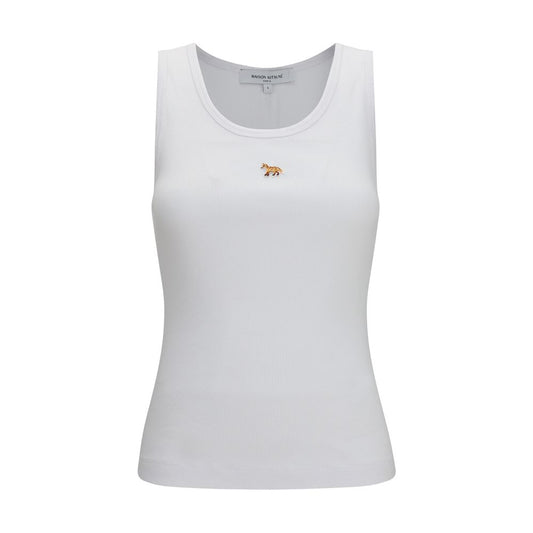 Maison Kitsuné White Cotton Tank Tops