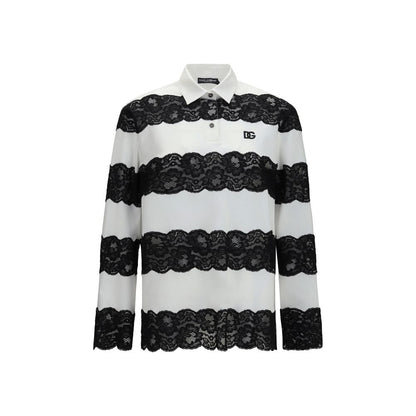 Dolce & Gabbana White Cotton Polo Shirt