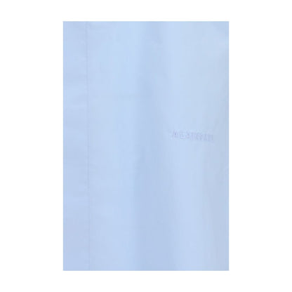 ALAINPAUL Blue Cotton Shortsleeve Shirt