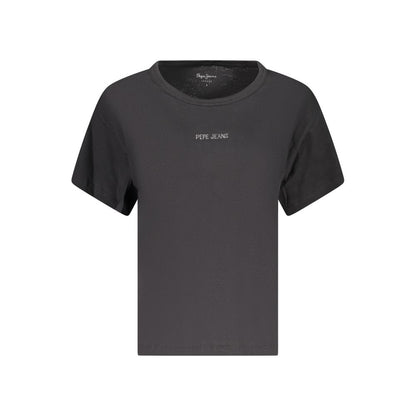 Pepe Jeans Black Cotton Women T-Shirt