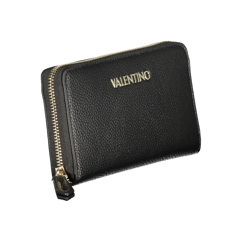 Mario Valentino Black Polyurethane Women's Wallet