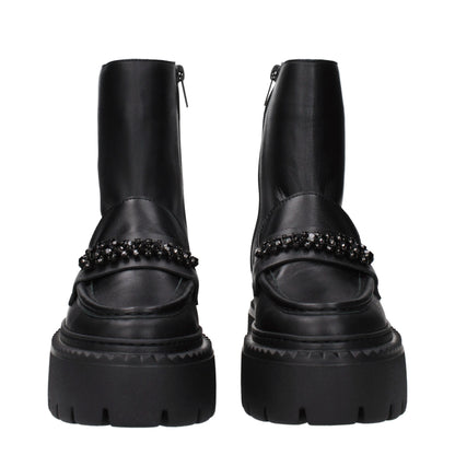 Jimmy Choo Black Leather Ankle Boots