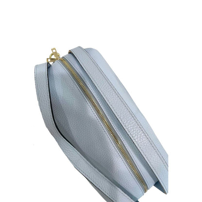 Baldinini Trend Blue Cowhide Clutch Bag
