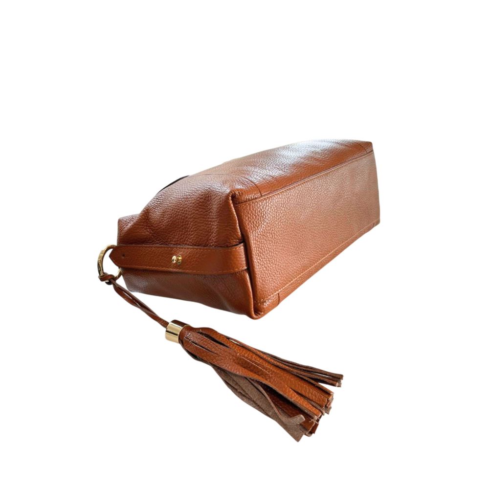 Baldinini Trend Brown Cowhide Shoulder Bag