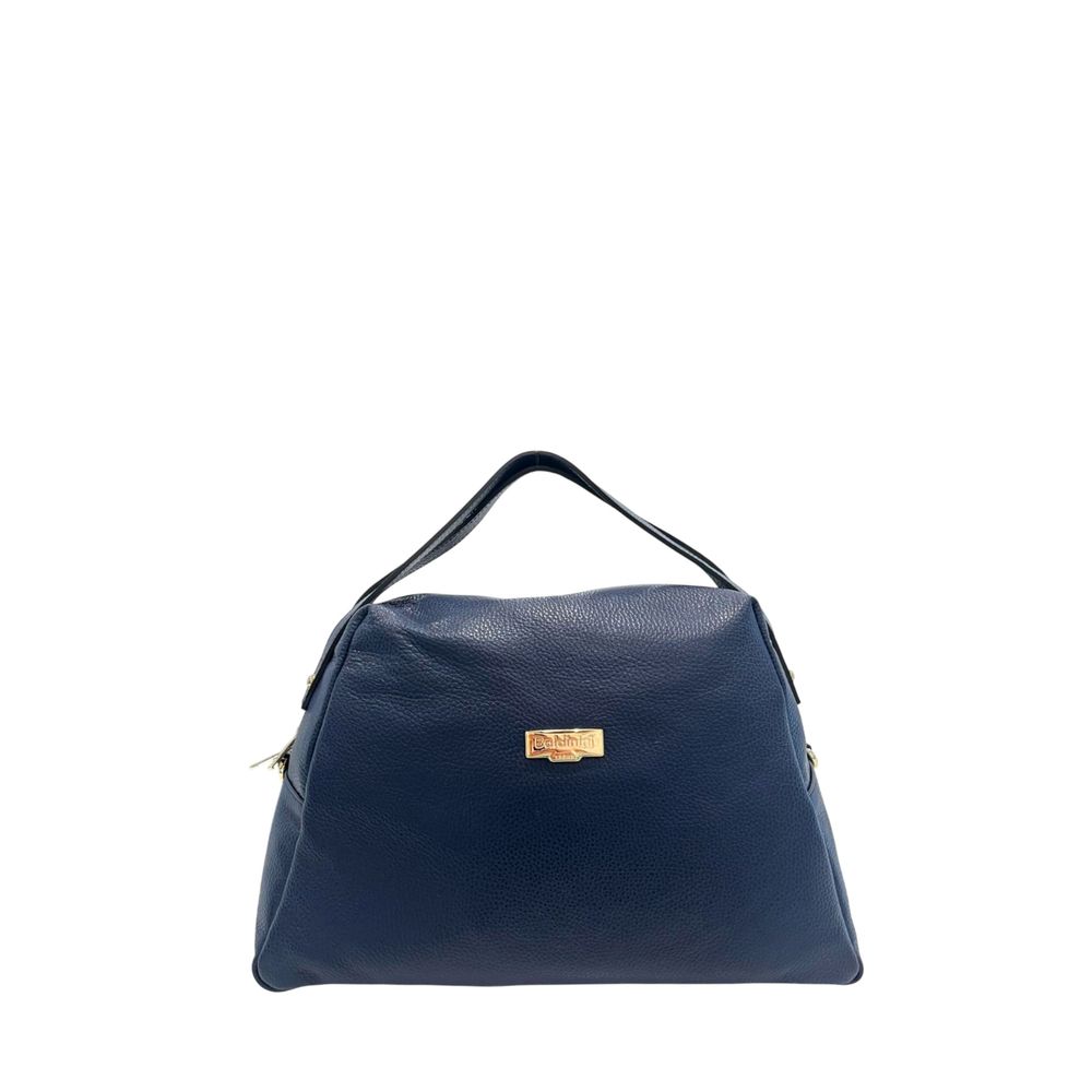 Baldinini Trend Blue Cowhide Clutch Bag