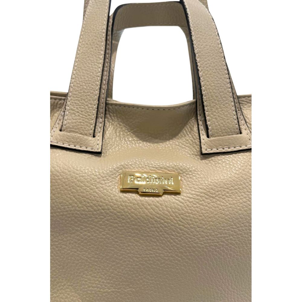 Baldinini Trend Beige Cowhide Clutch Bag