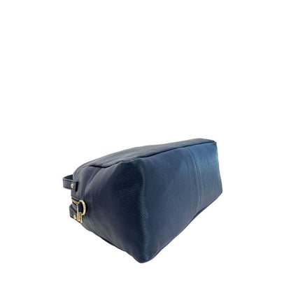 Baldinini Trend Blue Cowhide Clutch Bag