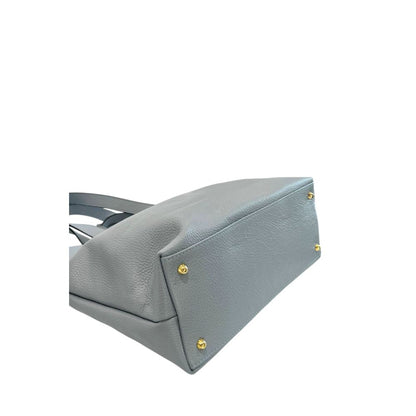 Baldinini Trend Blue Cowhide Clutch Bag