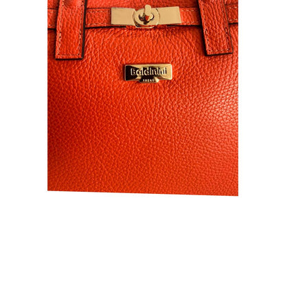 Baldinini Trend Orange Cowhide Shoulder Bag