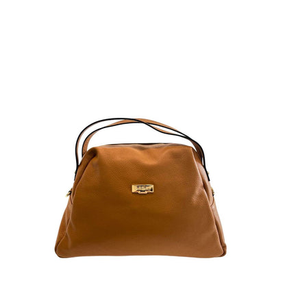 Baldinini Trend Brown Cowhide Clutch Bag