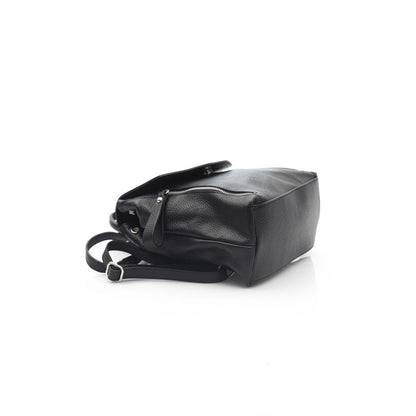 Baldinini Trend Black Cowhide Backpack