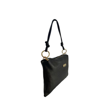 Baldinini Trend Black Cowhide Clutch Bag