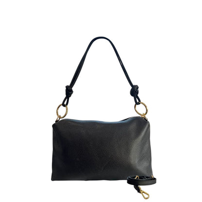 Baldinini Trend Black Cowhide Clutch Bag