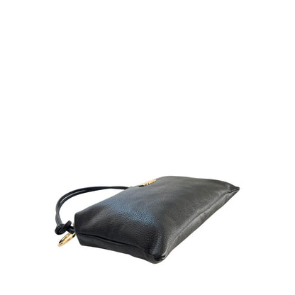 Baldinini Trend Black Cowhide Clutch Bag