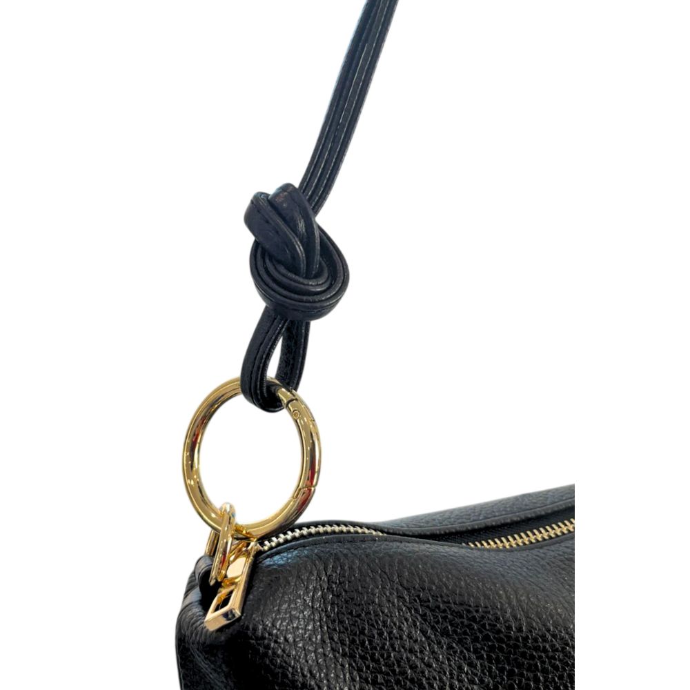 Baldinini Trend Black Cowhide Clutch Bag