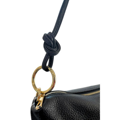 Baldinini Trend Black Cowhide Clutch Bag
