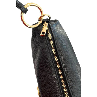 Baldinini Trend Black Cowhide Clutch Bag