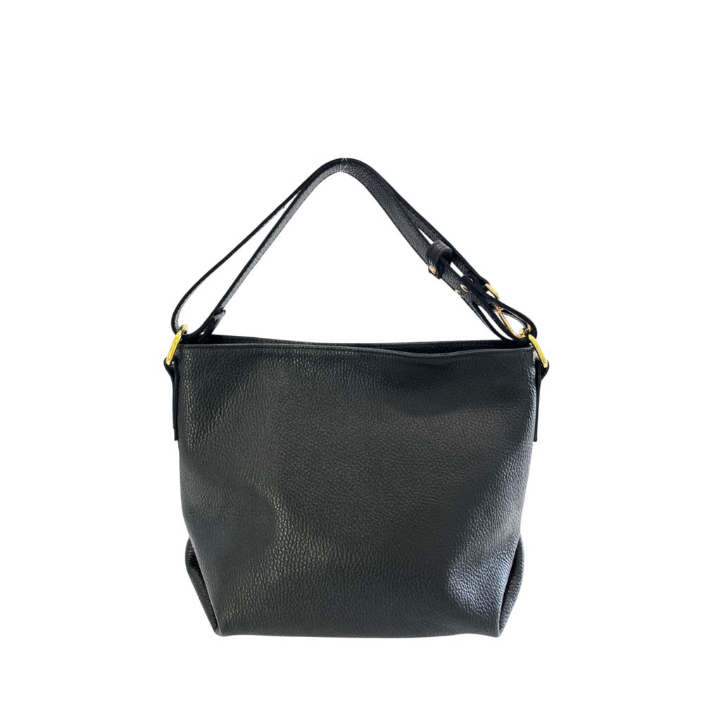 Baldinini Trend Black Cowhide Clutch Bag