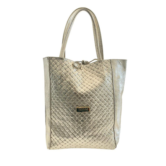 Baldinini Trend Gray Cowhide Clutch Bag
