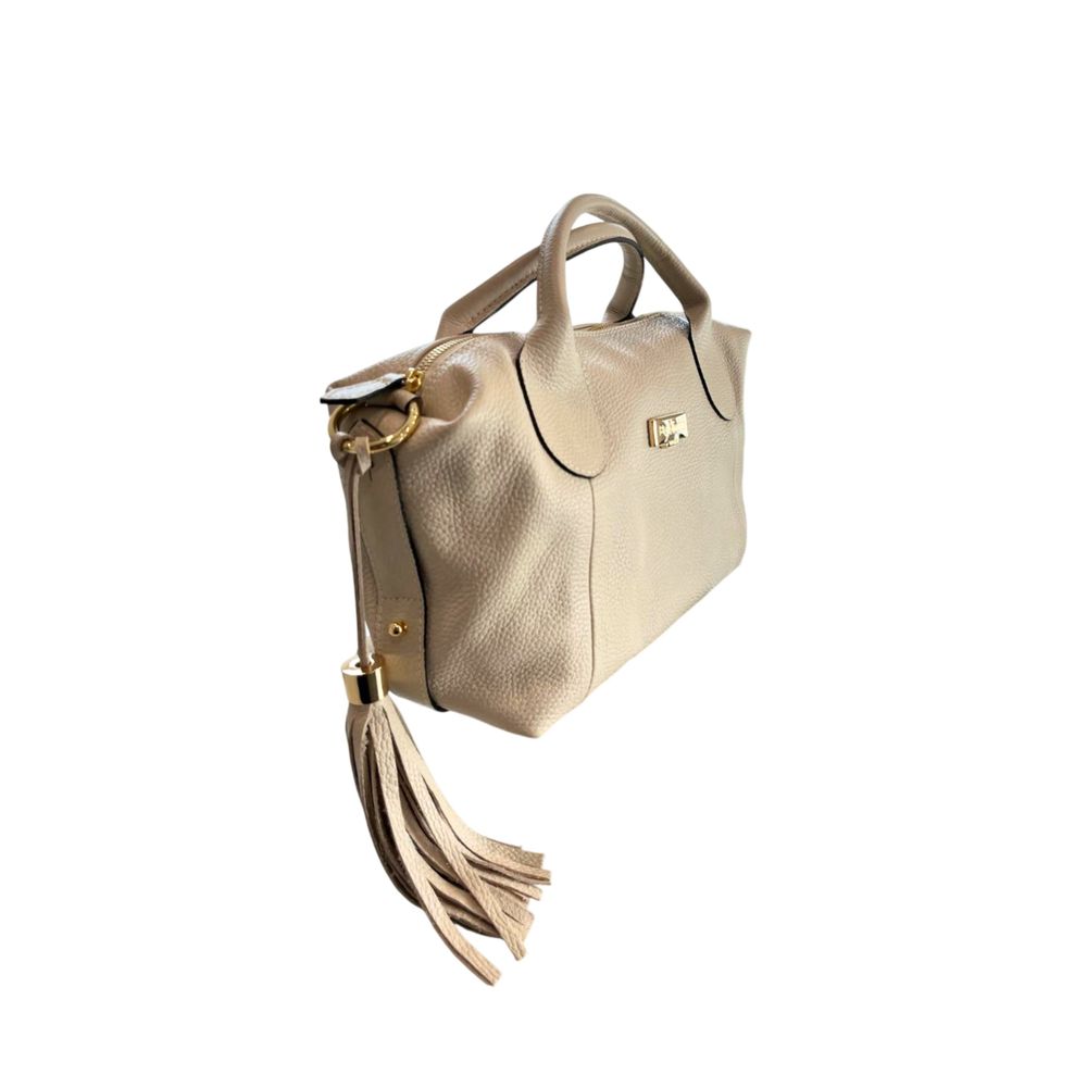 Baldinini Trend Beige Cowhide Shoulder Bag