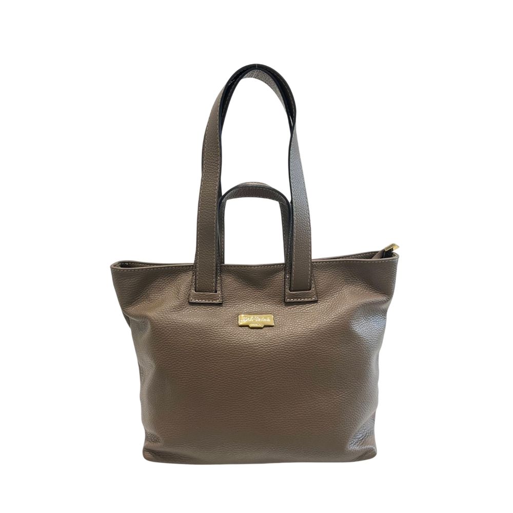 Baldinini Trend Brown Cowhide Clutch Bag