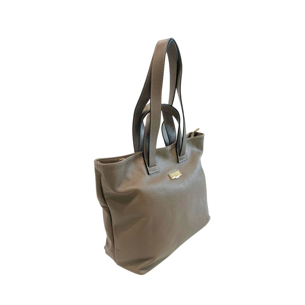 Baldinini Trend Brown Cowhide Clutch Bag