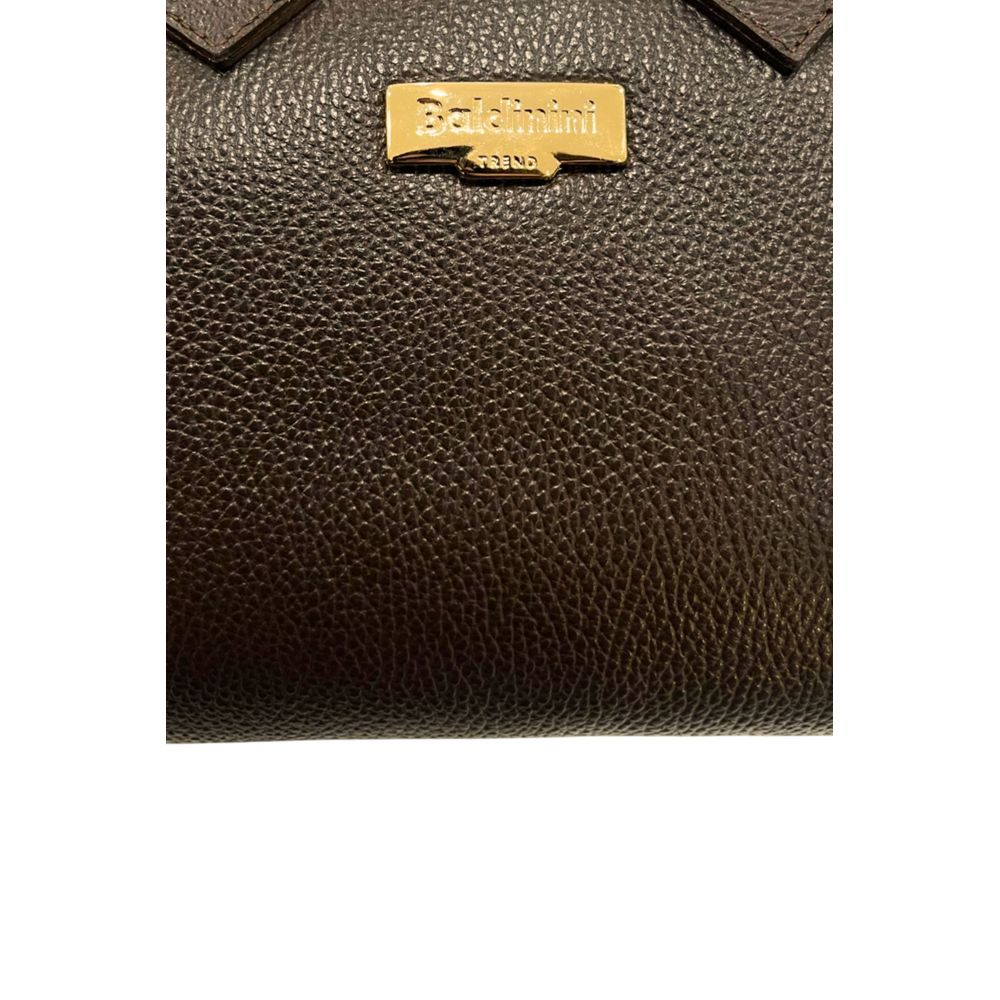 Baldinini Trend Brown Cowhide Shoulder Bag