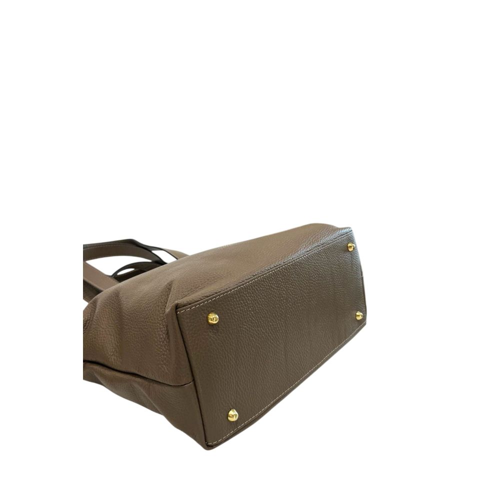 Baldinini Trend Brown Cowhide Clutch Bag