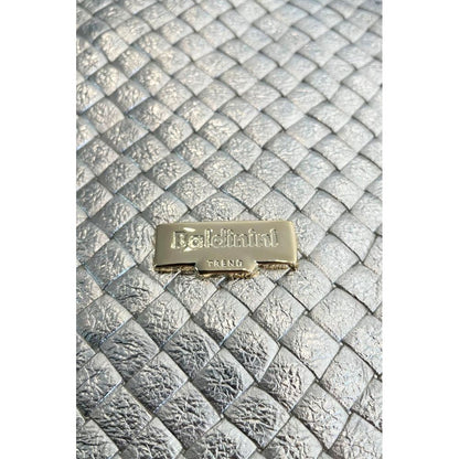Baldinini Trend Gray Cowhide Clutch Bag