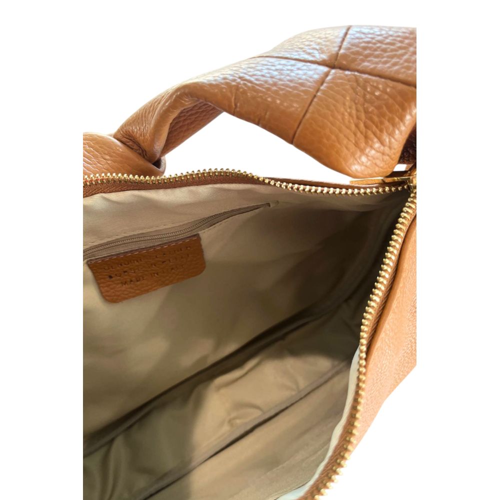 Baldinini Trend Brown Cowhide Clutch Bag