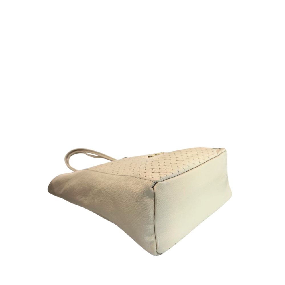 Baldinini Trend Beige Cowhide Clutch Bag