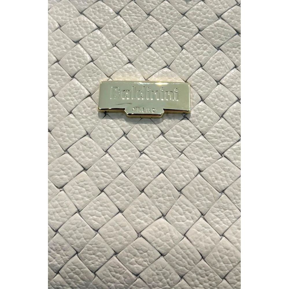Baldinini Trend Beige Cowhide Clutch Bag