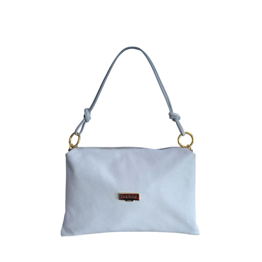 Baldinini Trend Blue Cowhide Clutch Bag