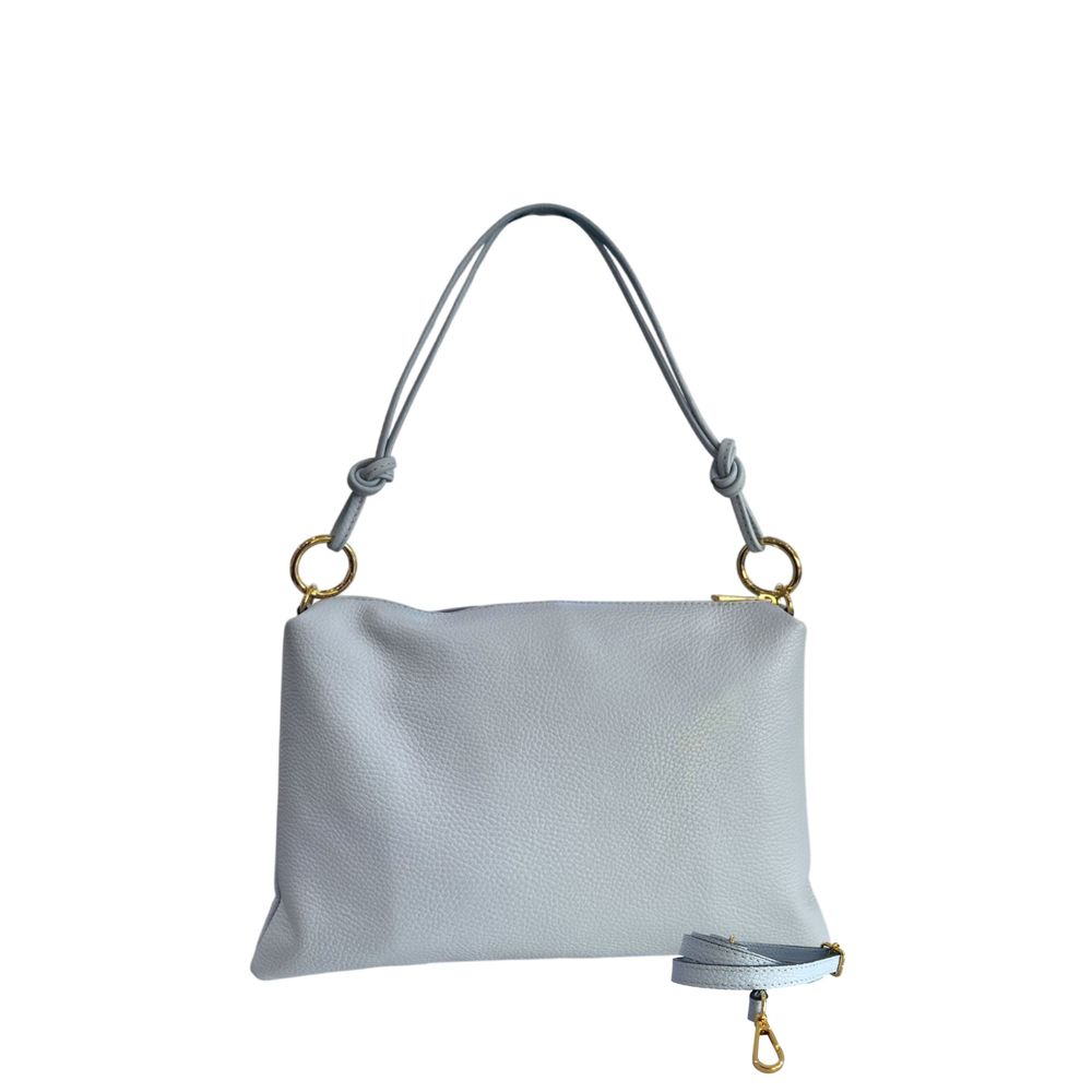 Baldinini Trend Blue Cowhide Clutch Bag