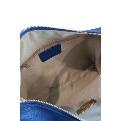 Baldinini Trend Blue Cowhide Clutch Bag