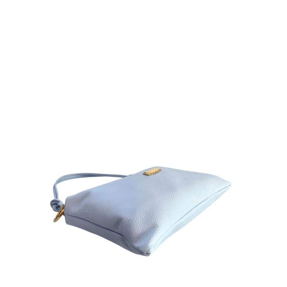 Baldinini Trend Blue Cowhide Clutch Bag