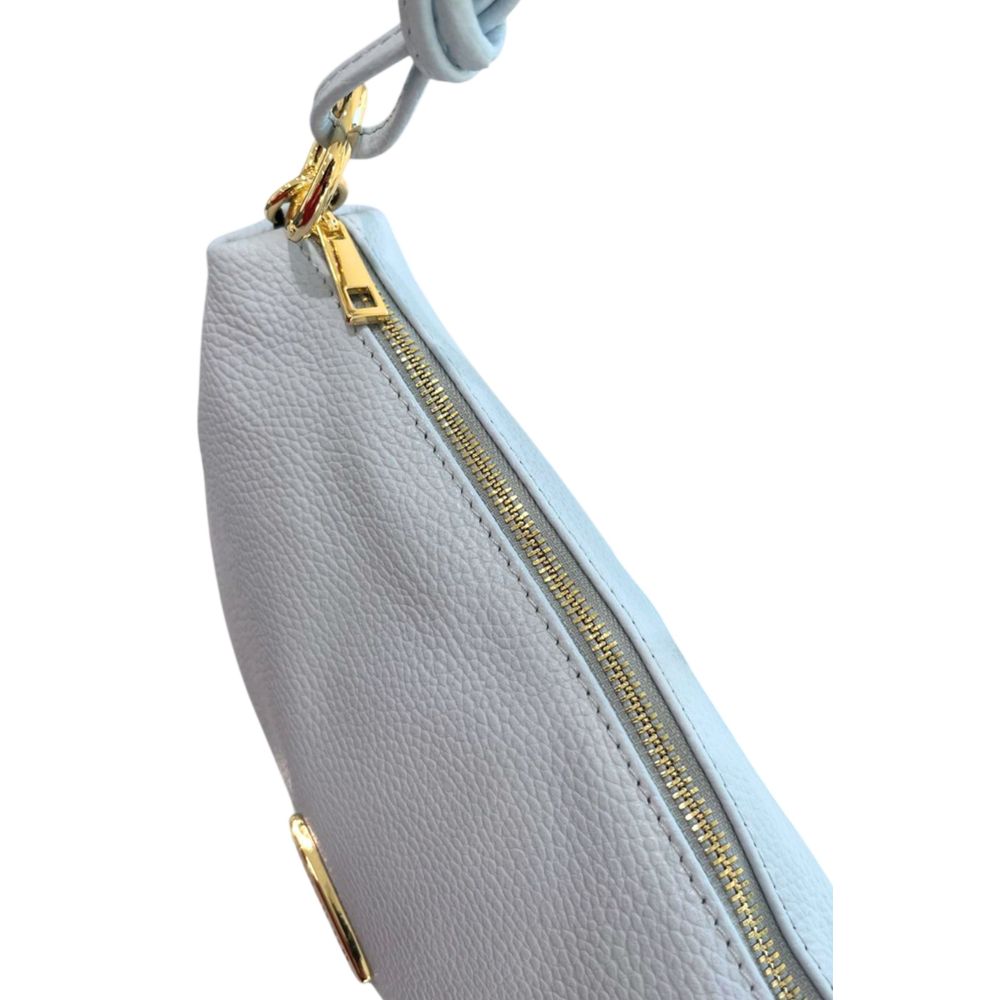 Baldinini Trend Blue Cowhide Clutch Bag