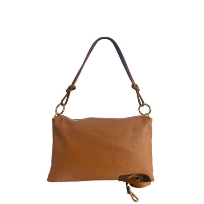 Baldinini Trend Brown Cowhide Clutch Bag