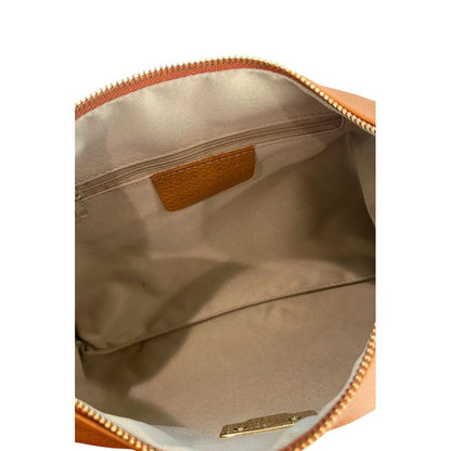 Baldinini Trend Brown Cowhide Clutch Bag