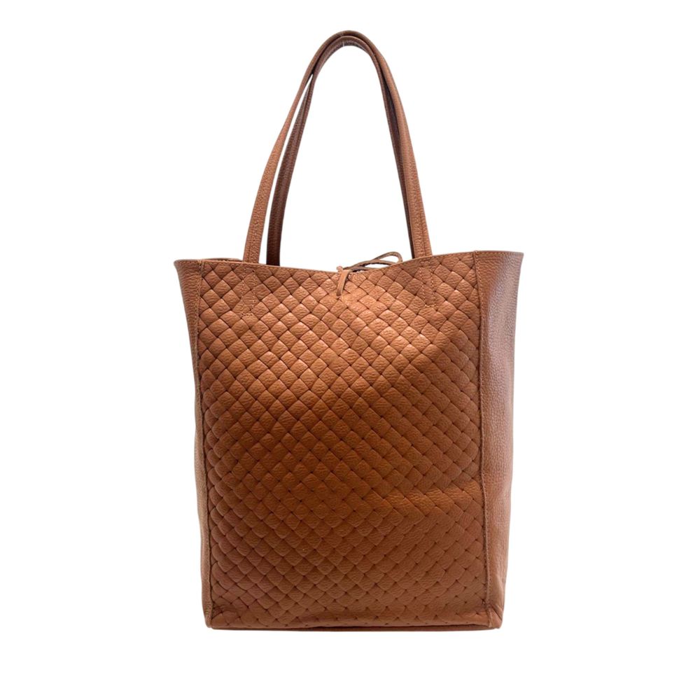 Baldinini Trend Brown Cowhide Clutch Bag