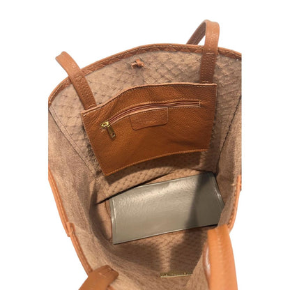 Baldinini Trend Brown Cowhide Clutch Bag