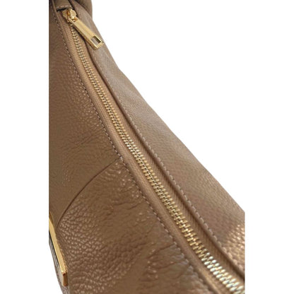 Baldinini Trend Brown Cowhide Clutch Bag