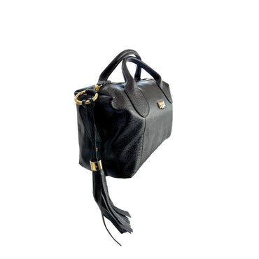Baldinini Trend Black Cowhide Shoulder Bag