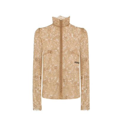 Dolce & Gabbana Beige Polyester Tank Tops