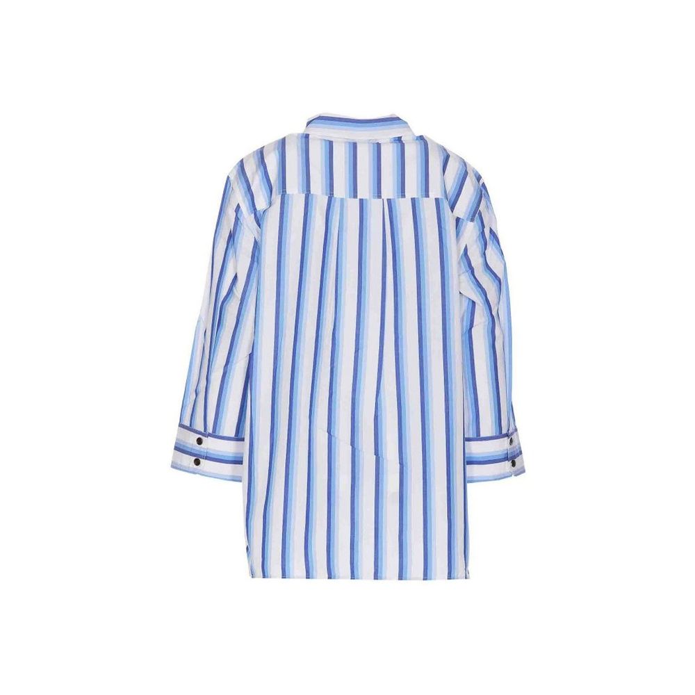 Ganni Blue Cotton Pattern Shirt