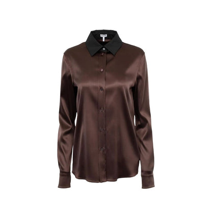 Loewe Brown Silk Dress Shirt