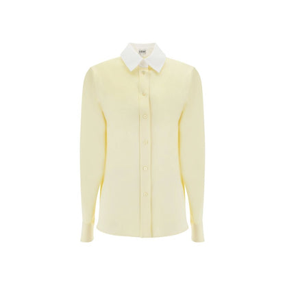 Loewe Bicolor Silk Dress Shirt