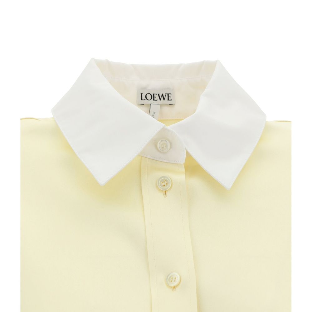 Loewe Bicolor Silk Dress Shirt