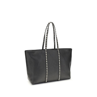 Valentino Garavani Black Calf Leather Bos Taurus Shoulder Bag
