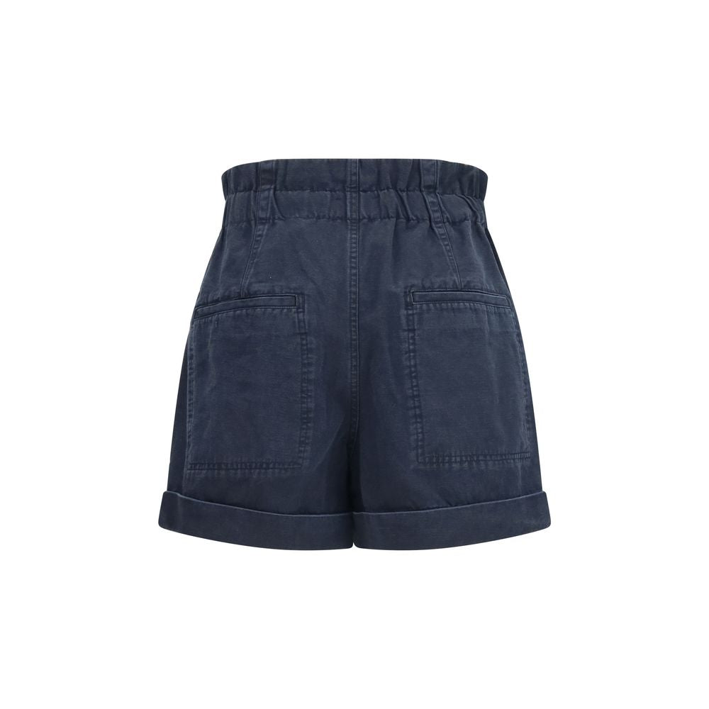 Marant Etoile Black Cotton Bermuda Shorts